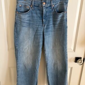 J. Crew Wide-Leg Crop Blue Jeans size 30